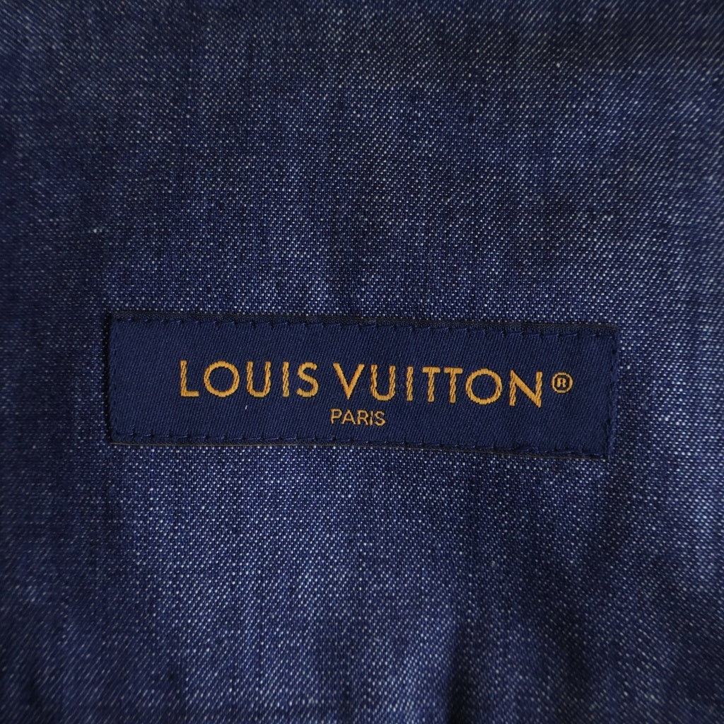 LOUIS VUITTON(ルイヴィトン) 24SS EMBORIDARY SIGNATURE S/S DENIM SHIRT エンブロイダードシグネチャー 半袖デニムシャツ インディゴ RM241 JX1 HQS90W