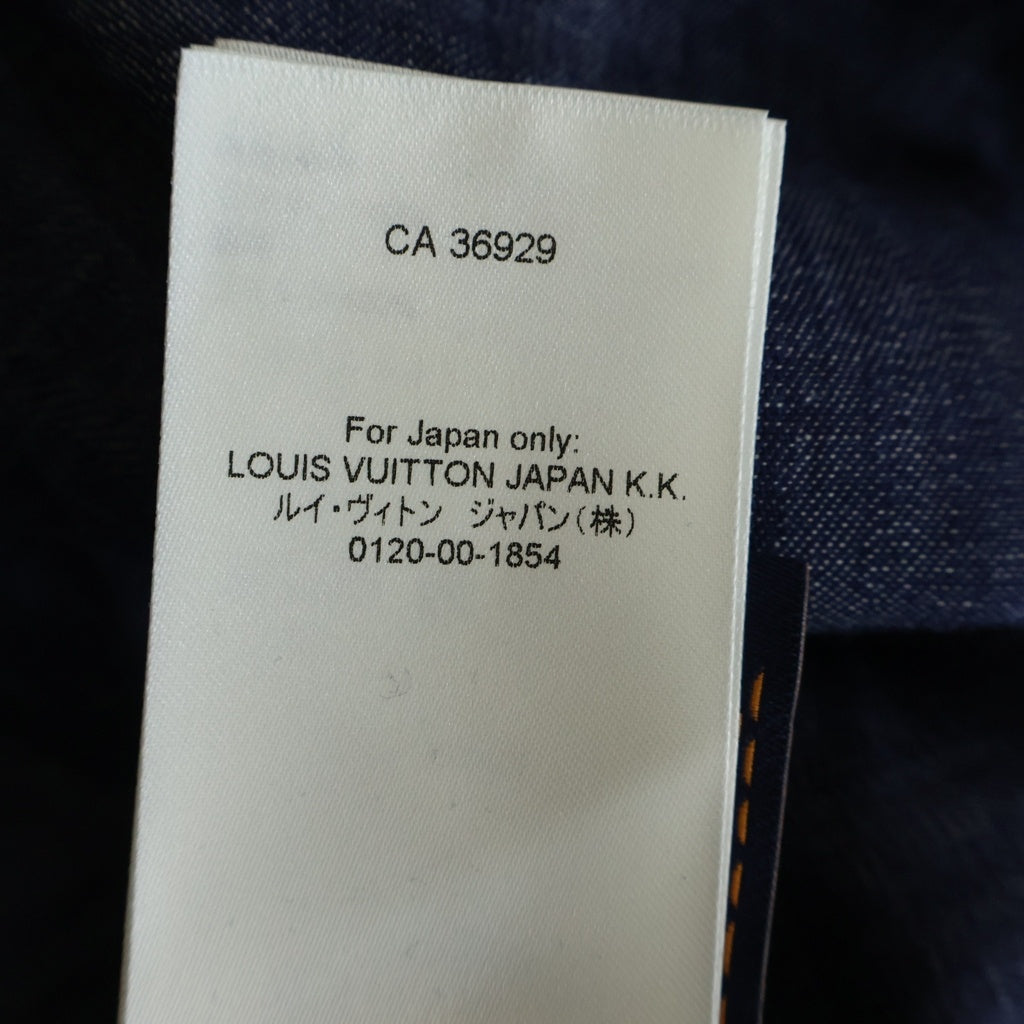 LOUIS VUITTON(ルイヴィトン) 24SS EMBORIDARY SIGNATURE S/S DENIM SHIRT エンブロイダードシグネチャー 半袖デニムシャツ インディゴ RM241 JX1 HQS90W