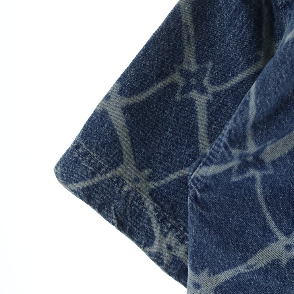 LOUIS VUITTON(ルイヴィトン) 24AW MONOGRAM SHORT DENIM SHIRT モノグラムプリント ウォッシュド加工 半袖デニムシャツ インディゴ RM242MM KOE HRS24W