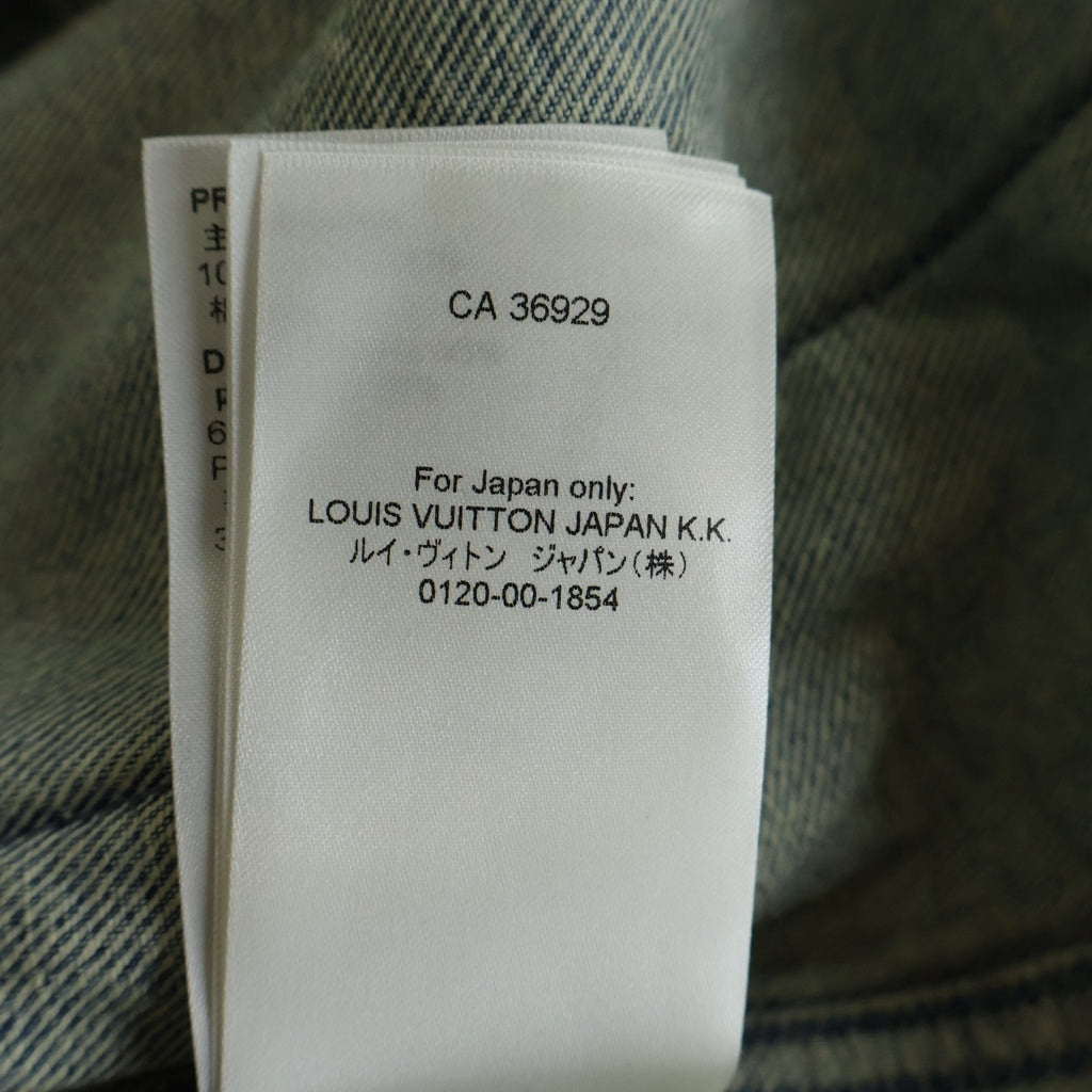 LOUIS VUITTON(ルイヴィトン) 23AW MONOGRAM DENIM WORK S/S SHIRT モノグラム切替 半袖デニムシャツ インディゴ RM232Q Y38 HOS46W