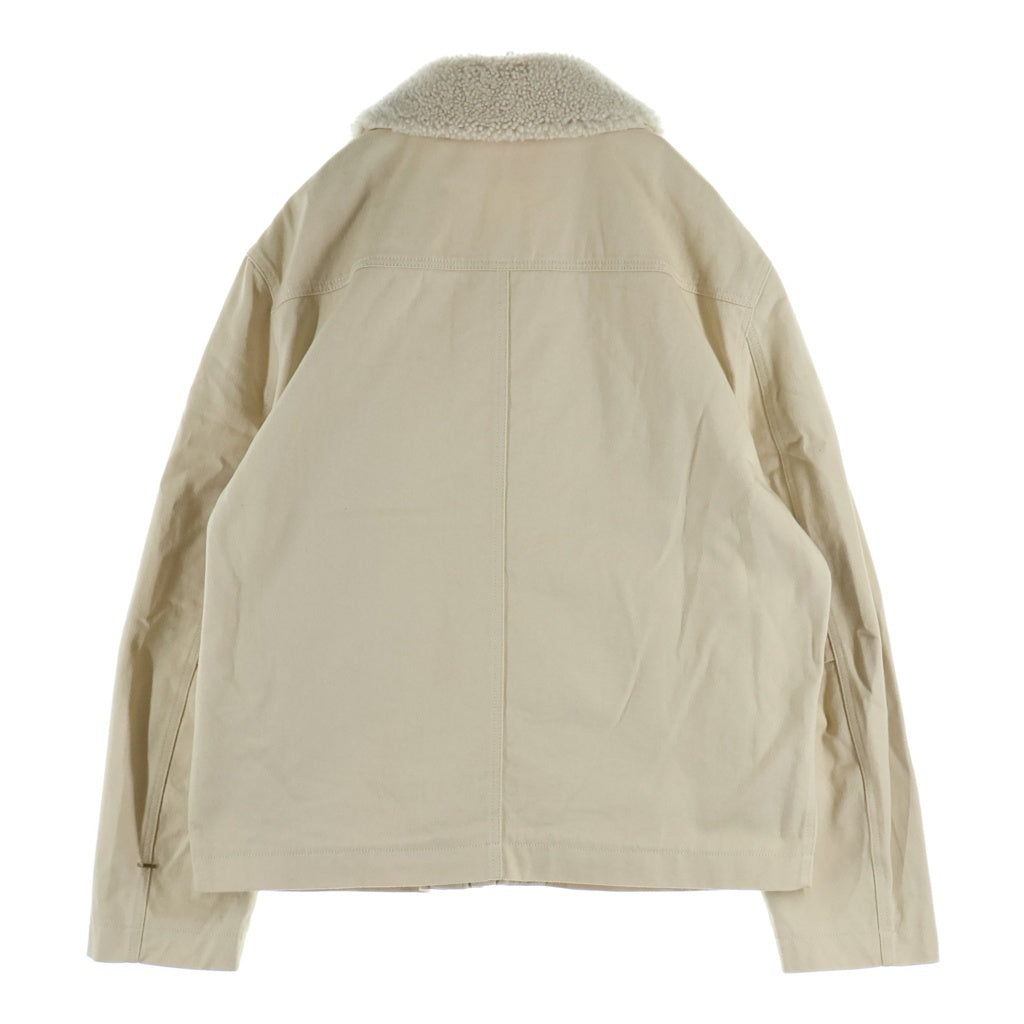 LOUIS VUITTON(ルイヴィトン) 23SS モノグラム ワークウェア 襟ボア ジップアップデニムジャケット アイボリー RM231Q TZ0 HOA45W