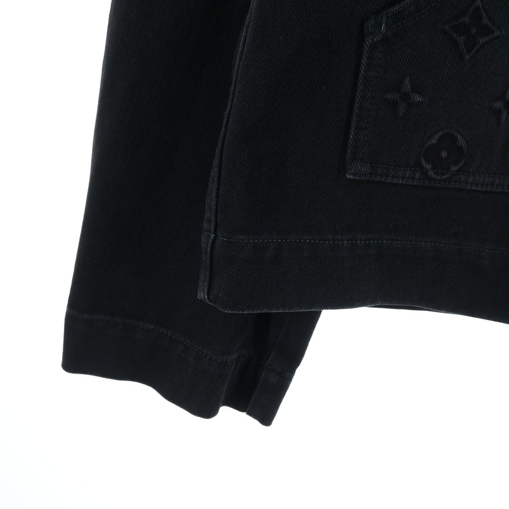LOUIS VUITTON(ルイヴィトン) 24AW モノグラムエンボス ワークウェア ジップアップデニムジャケット ブラック RM242MQ CCU HRA50W