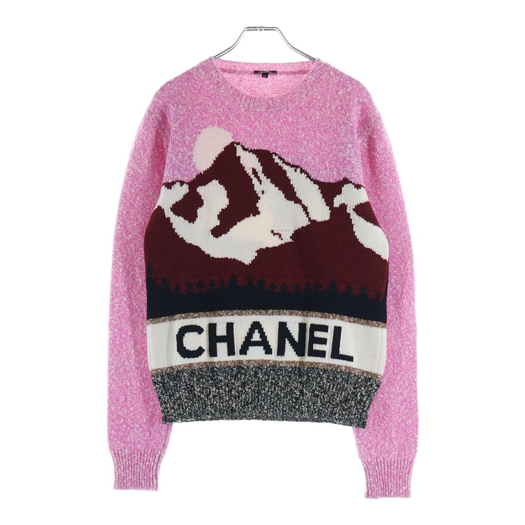 CHANEL(シャネル) 24年製 カシミヤ混 ウールニットセーター レディース ピンク P77382 K11286