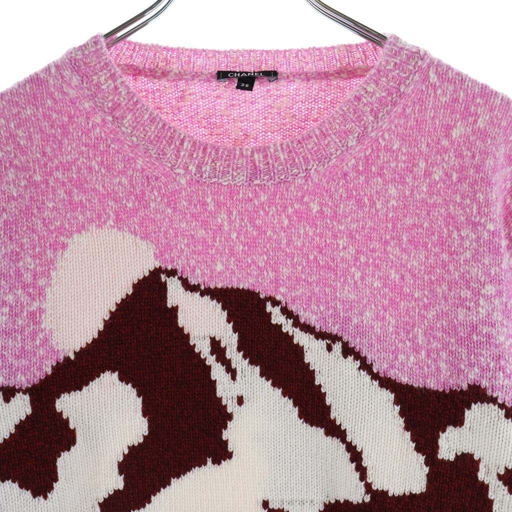 CHANEL(シャネル) 24年製 カシミヤ混 ウールニットセーター レディース ピンク P77382 K11286