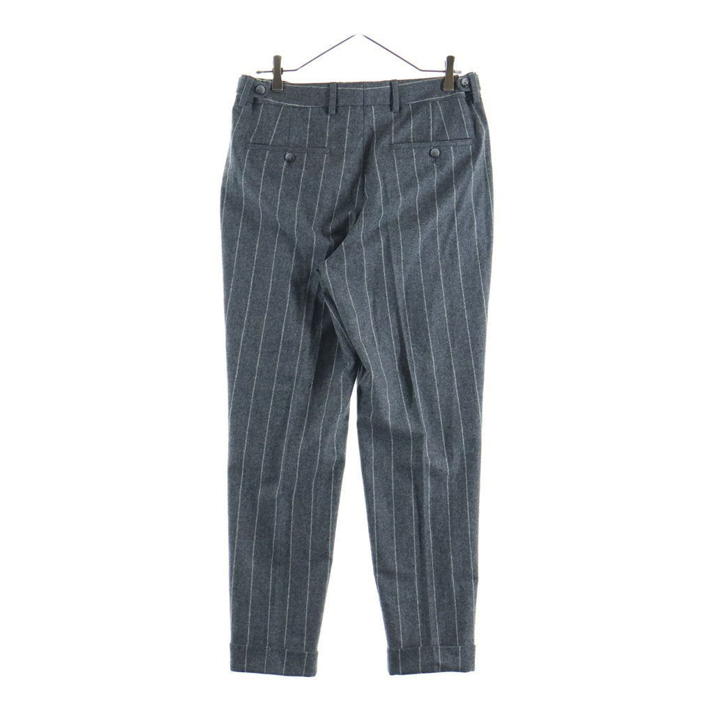 HUGO BOSS(ヒューゴボス) ストライプ柄 セットアップスーツ ダブルブレスト ウールテーラードジャケット 1タック スラックスパンツ グレー 10229122