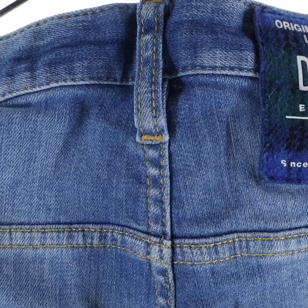 DSQUARED2(ディースクエアード) SUPER TWINKY JEAN スーパートゥインキージーン ダメージ加工 ボタンフライ スキニーデニムパンツ インディゴ S74LB1676 S30872