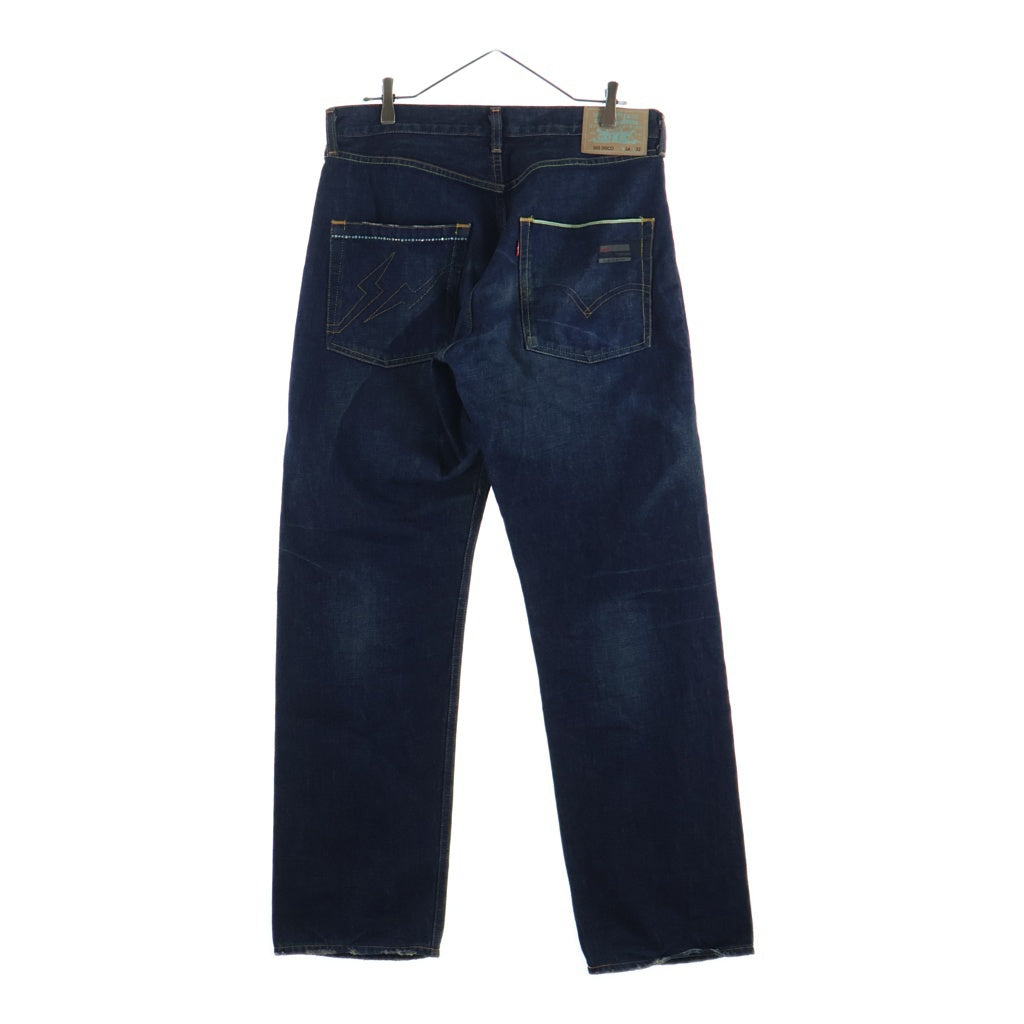 Levi's Fenom(リーバイス フェノム) ×FRAGMENT DESIGN 505 DISCO フラグメントデザイン ディスコ ラインストーン ジップフライ ストレートデニムパンツ インディゴ