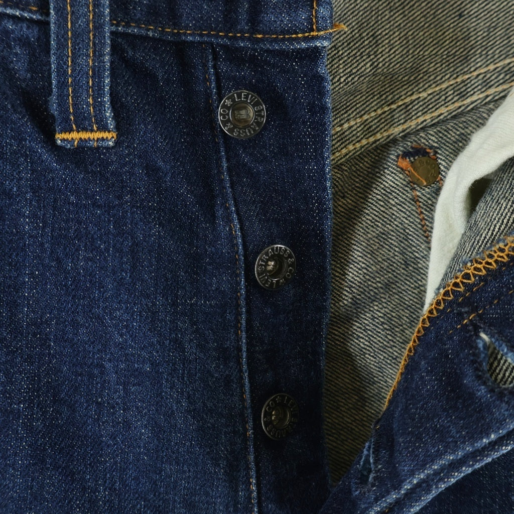 Levi's(リーバイス) 90S VINTAGE 201XX 復刻 布パッチ ボタン裏555 バレンシア工場 ヴィンテージ シンチバック ボタンフライ デニムパンツ インディゴ