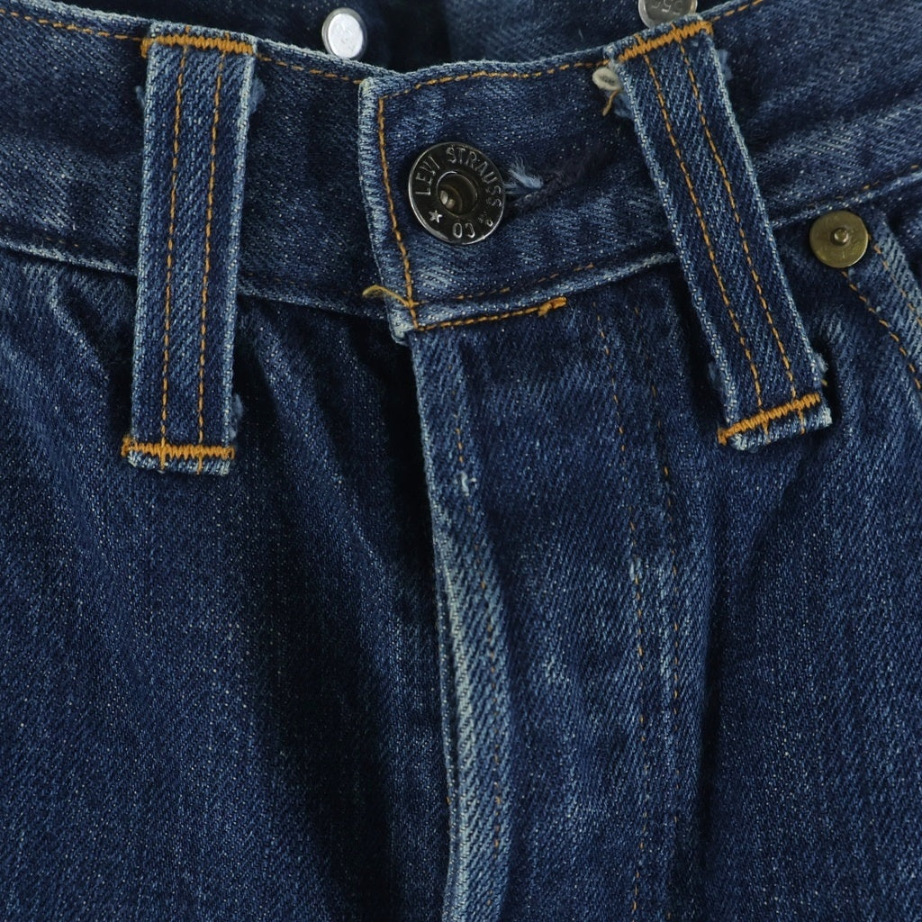 Levi's(リーバイス) 90S VINTAGE 201XX 復刻 布パッチ ボタン裏555 バレンシア工場 ヴィンテージ シンチバック ボタンフライ デニムパンツ インディゴ