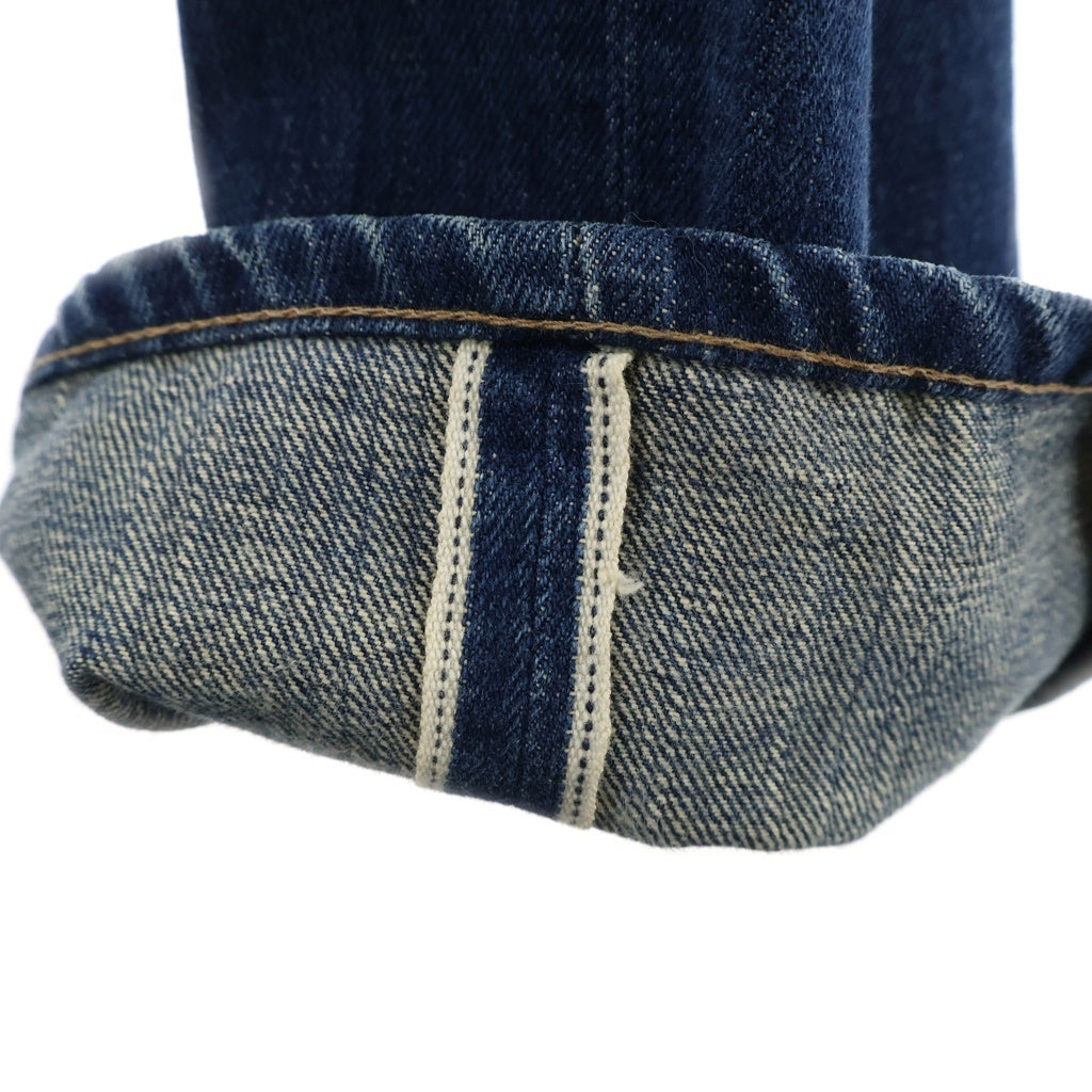 Levi's(リーバイス) 90S VINTAGE 201XX 復刻 布パッチ ボタン裏555 バレンシア工場 ヴィンテージ シンチバック ボタンフライ デニムパンツ インディゴ