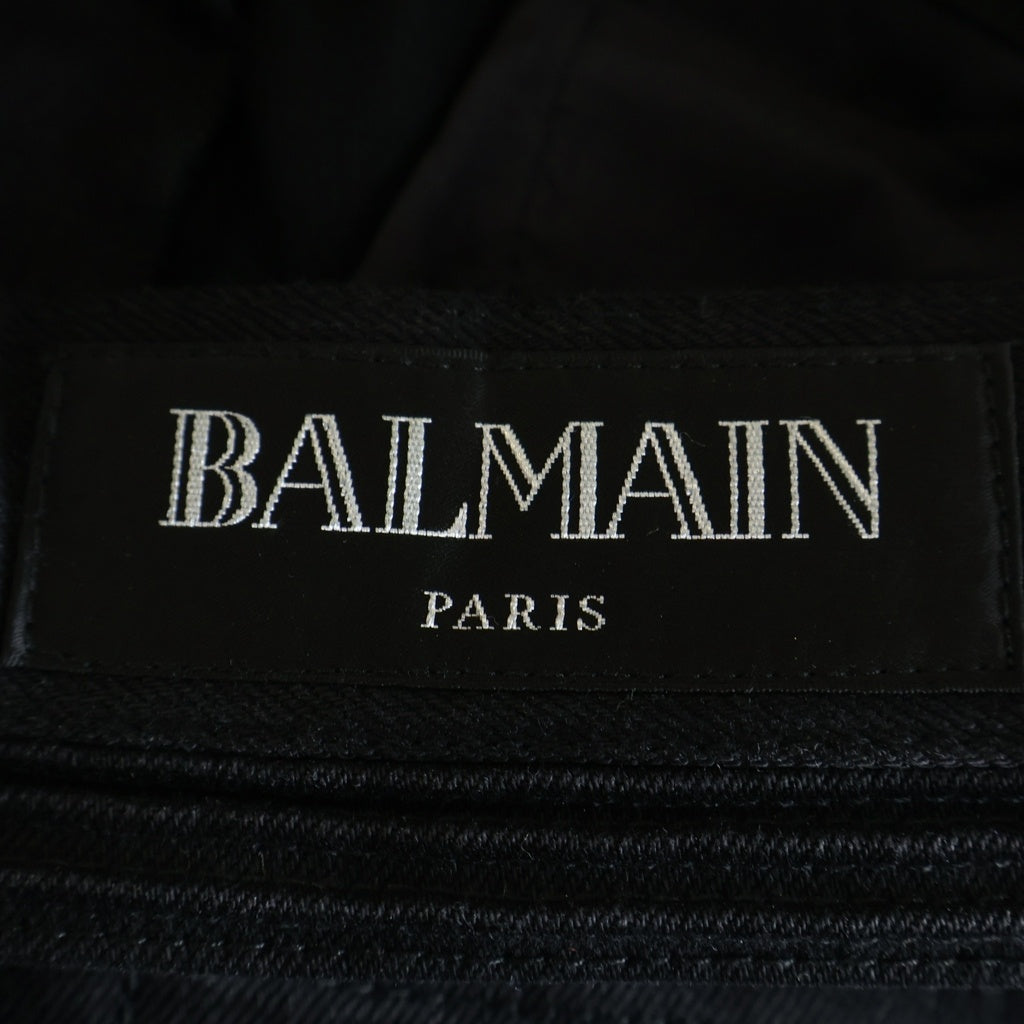 BALMAIN(バルマン) BIKER RIGID DENIM PANTS バイカー スリム デニムパンツ ブラック POHT551D204