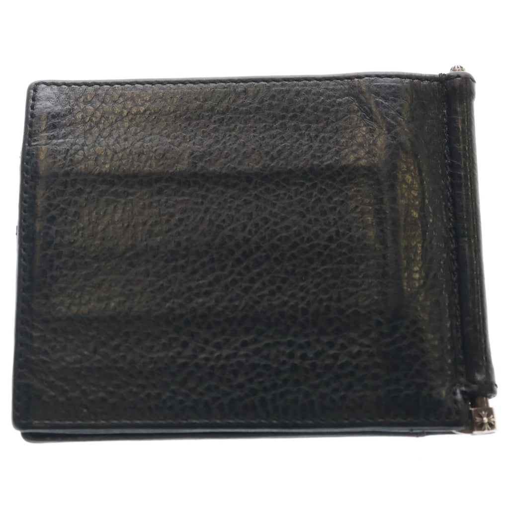CHROME HEARTS(クロムハーツ) WALLET MONEY CLIP マネークリップ付き レザーウォレット財布 ブラック