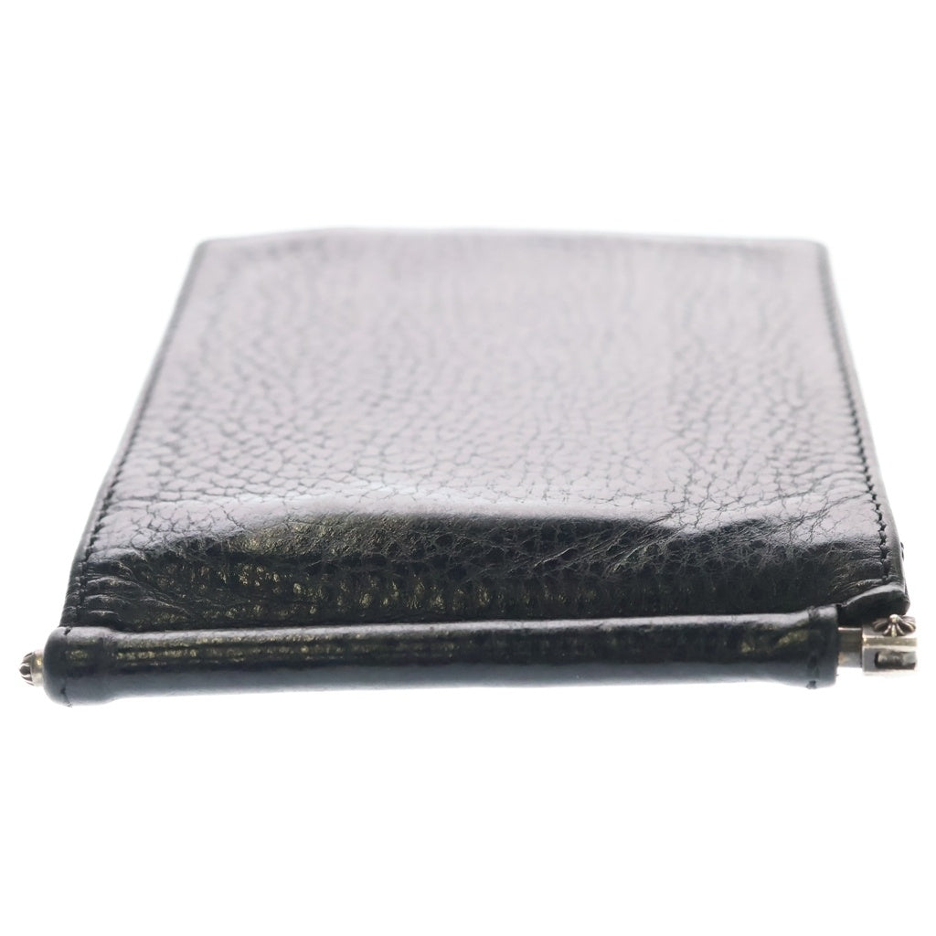 CHROME HEARTS(クロムハーツ) WALLET MONEY CLIP マネークリップ付き レザーウォレット財布 ブラック