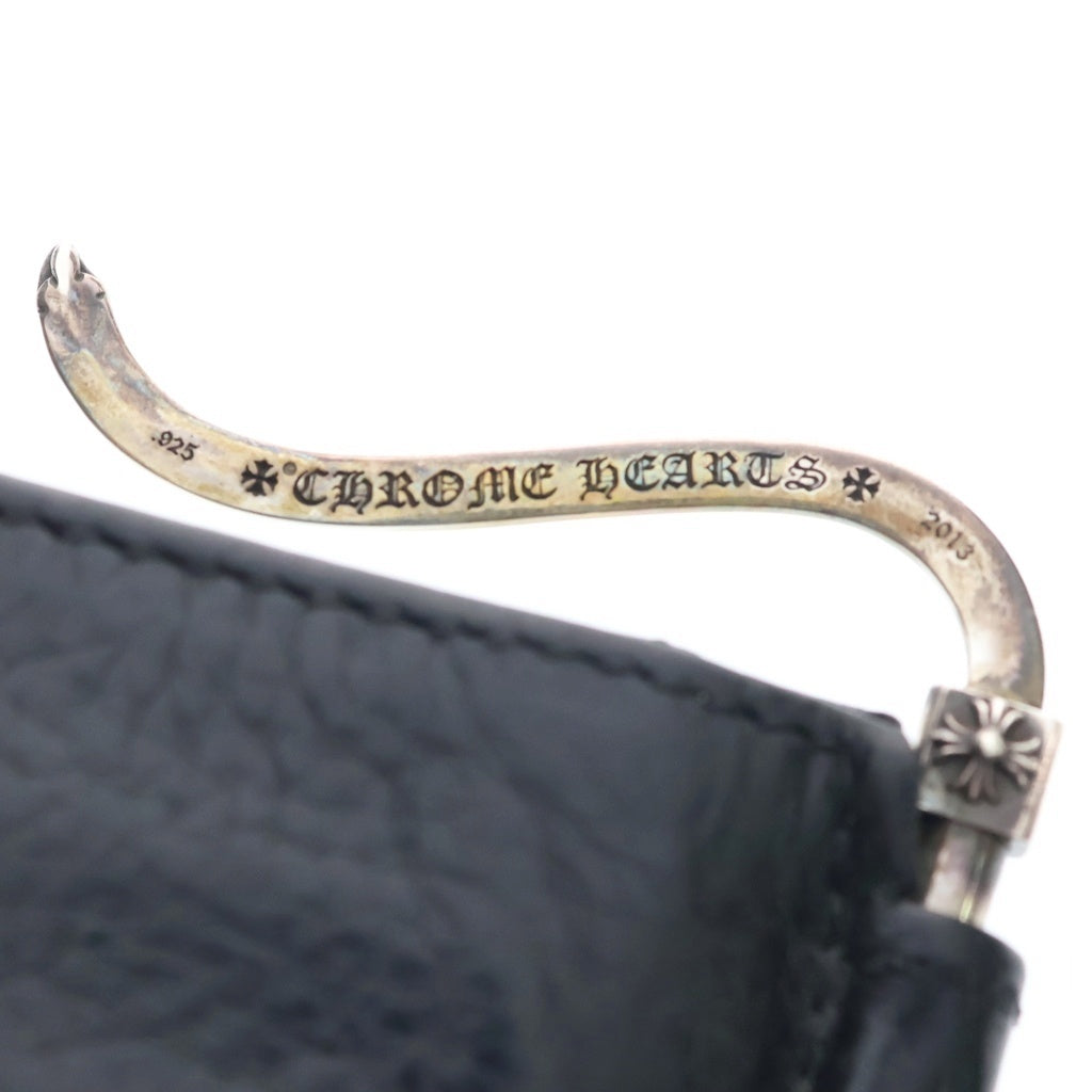 CHROME HEARTS(クロムハーツ) WALLET MONEY CLIP マネークリップ付き レザーウォレット財布 ブラック