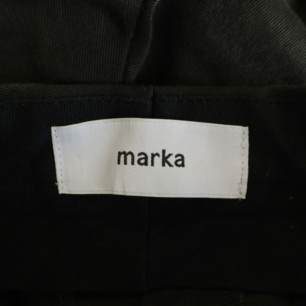 marka(マーカ) 25SS TWO TUCK CROPPED TROUSERS ツータック クロップドトラウザーズ 7分丈ショーツ ダークブラウン M25B05PT01E