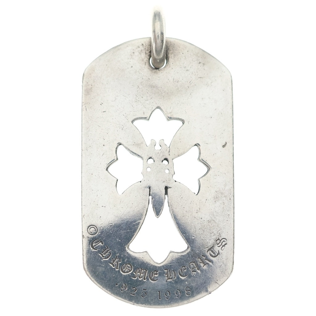 CHROME HEARTS(クロムハーツ) D TAG LRG CO CRS カットアウトクロスドッグタグ ラージ ペンダントトップ シルバー BCA239