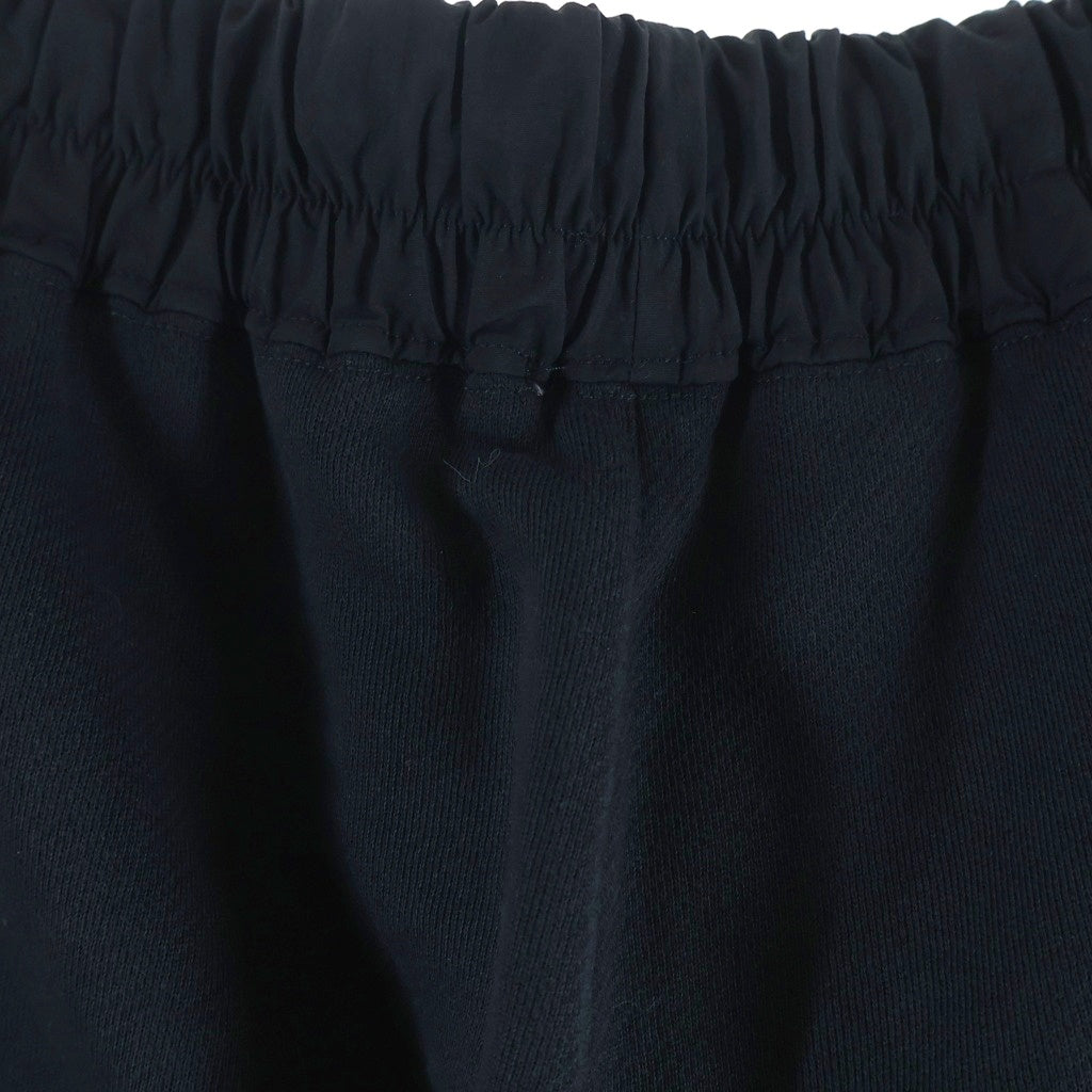 ASKYURSELF(アスクユアセルフ) GOTH RAW FLEECE SHORTS フロント ロゴプリント ゴス風 カットオフ フリース ショーツ ブラック