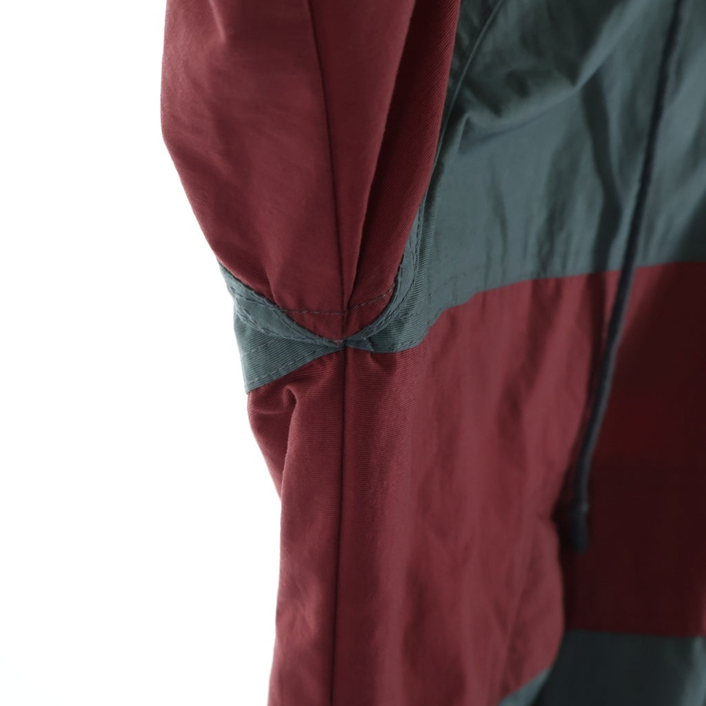 Hideandseek(ハイドアンドシーク) 23SS Nylon Zip Jacket ナイロンジップ フーデッドジャケット グリーン/レッド HJ-010123