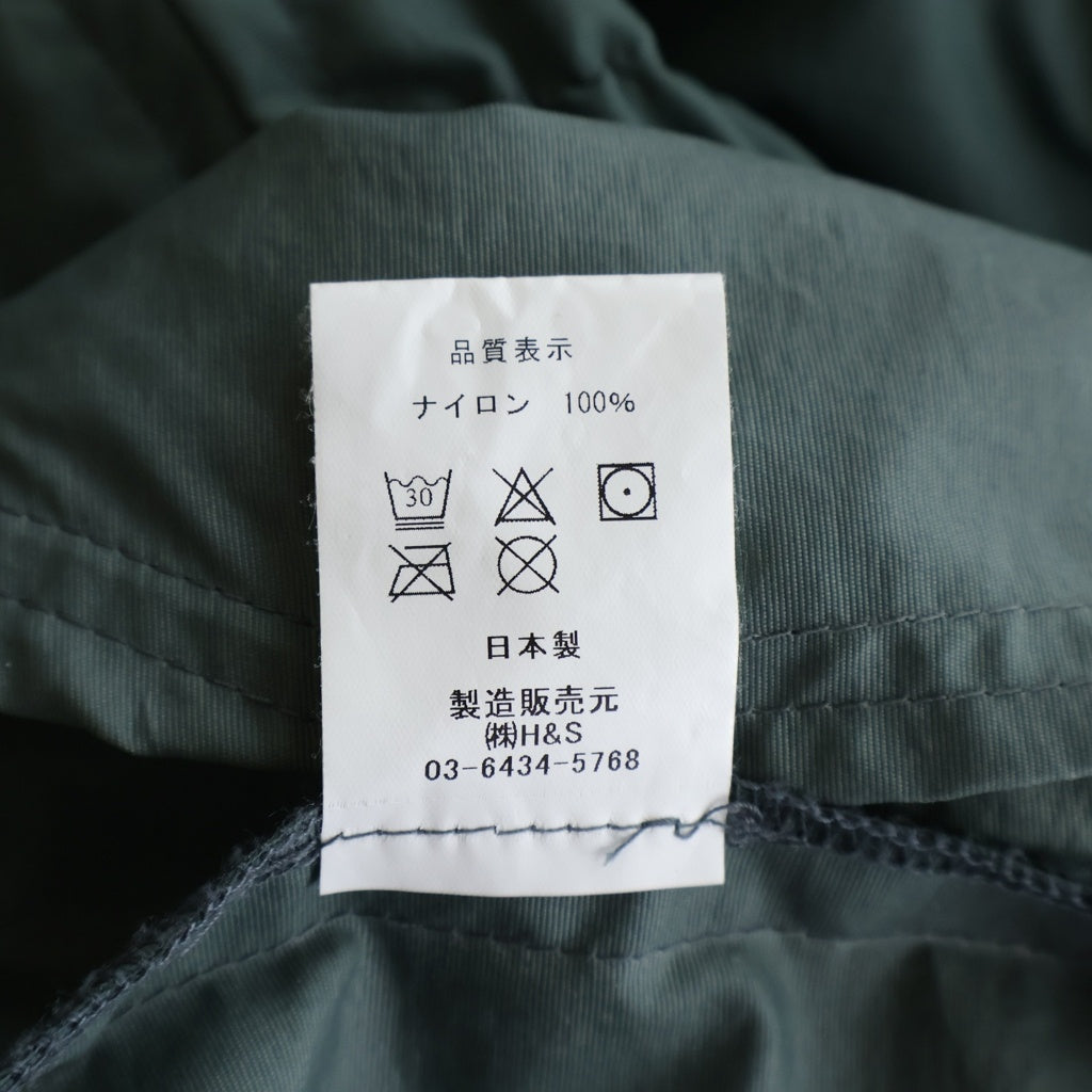 Hideandseek(ハイドアンドシーク) 23SS Nylon Zip Jacket ナイロンジップ フーデッドジャケット グリーン/レッド HJ-010123