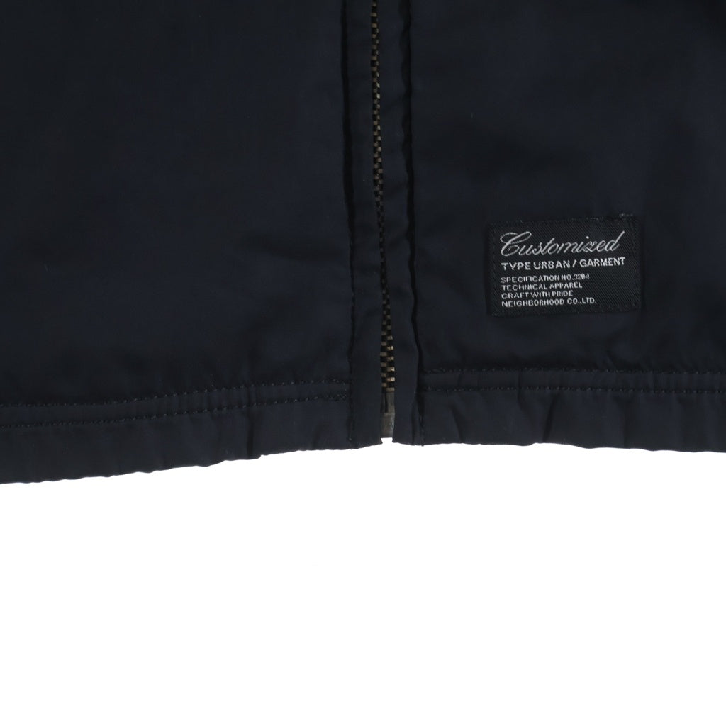 NEIGHBORHOOD(ネイバーフッド) コットン混 スカルエンブロイダリー スイングトップ ジップアップジャケット ブラック TSNH-JK-01