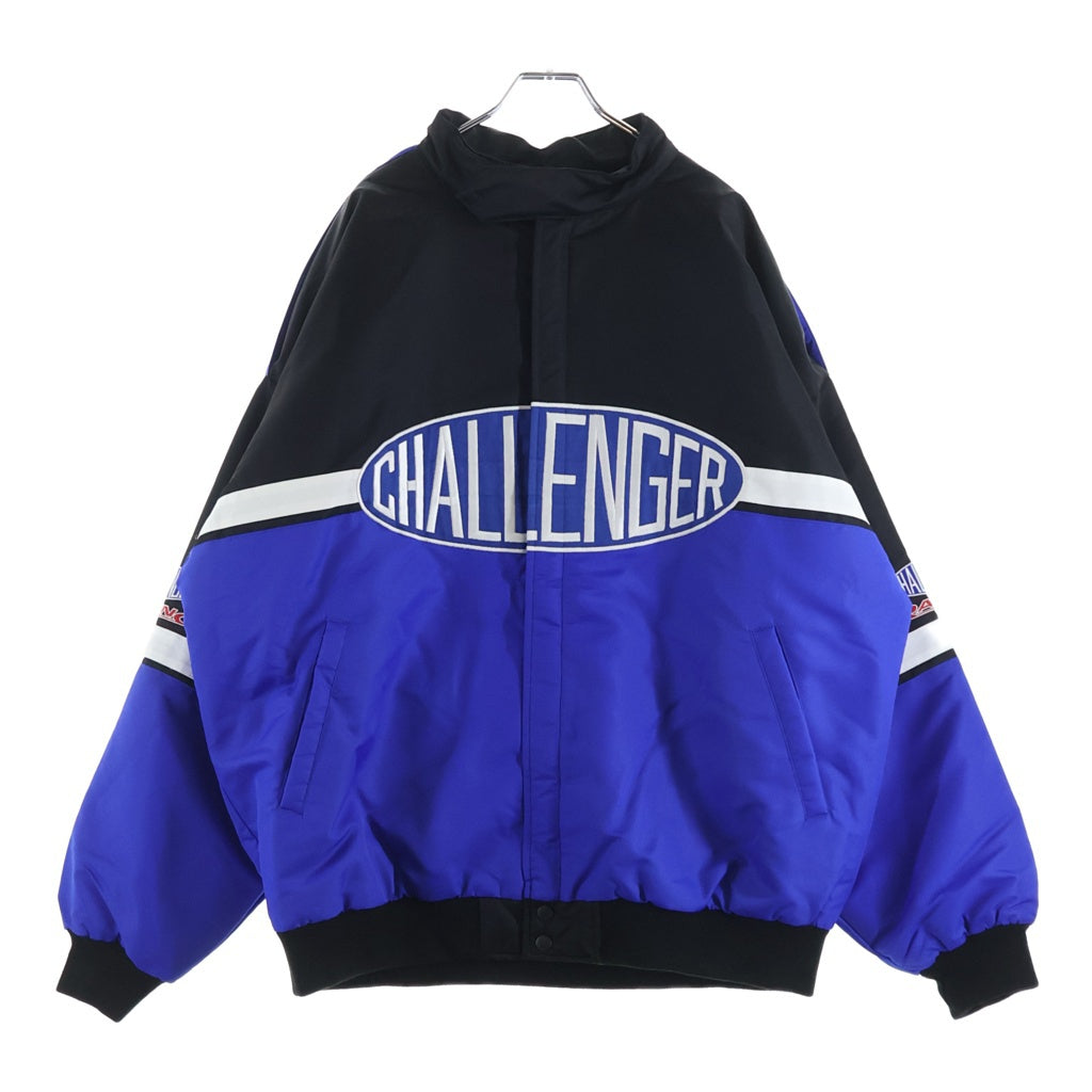 CHALLENGER(チャレンジャー) 23AW CMC RACING JACKET レーシング ロゴエンブロイダリー ジャケット ブルー/ブラック CLG-JK 023-005