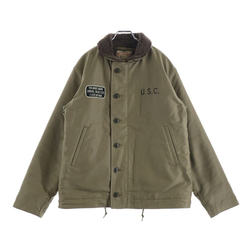 RADIALL(ラディアル) 12AW N-1 ボアカラー デッキジャケット ベージュ RAD-12AW-JK005-1