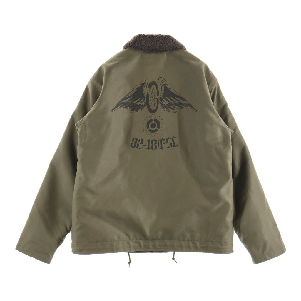 RADIALL(ラディアル) 12AW N-1 ボアカラー デッキジャケット ベージュ RAD-12AW-JK005-1