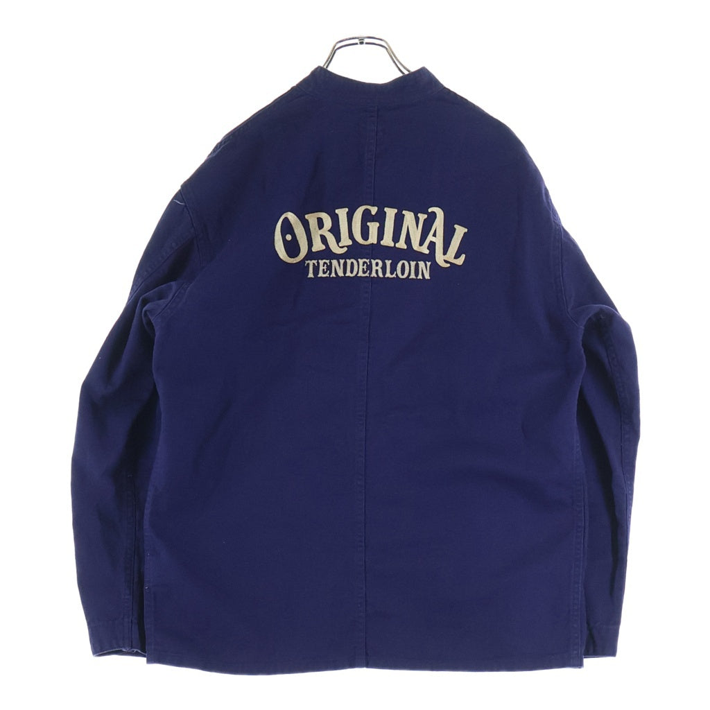 TENDERLOIN(テンダーロイン) 16SS T-BEST COVERALL Tベスト ロゴワッペン バッグチェーンステッチ スタンドカラー コットン カバーオール パープル