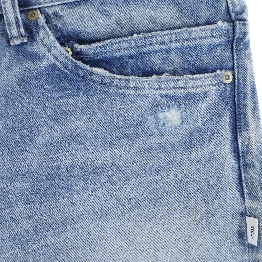 WTAPS(ダブルタップス) 19SS BLUES VERY SKINNY TRASH ブルー ベリー トラッシュ スキニーデニムパンツ ライトインディゴ 191WVDT-PTM01