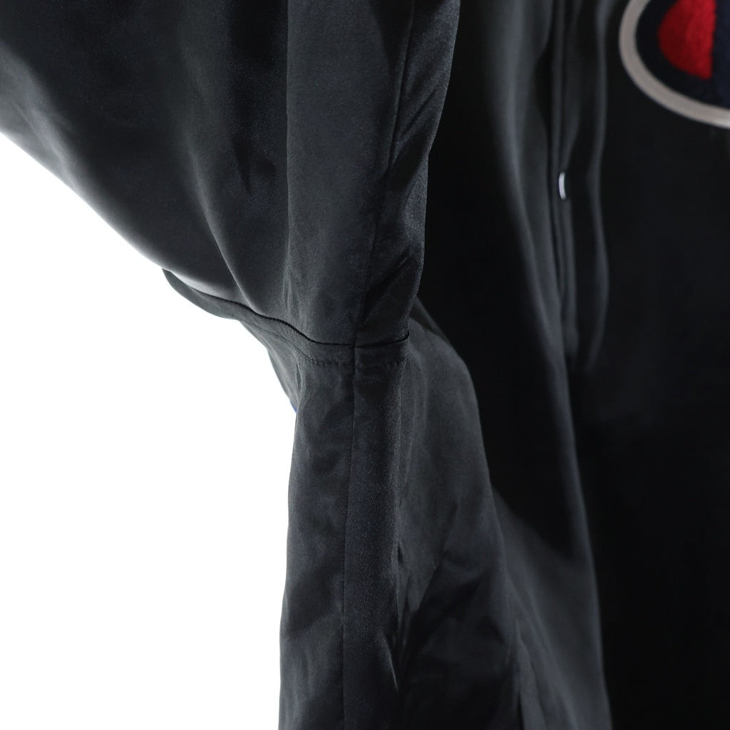 SUPREME(シュプリーム) 18AW ×CHAMPION Hooded Satin Varsity Jacket チャンピオン フーデッドサテン バーシティージャケット ブラック