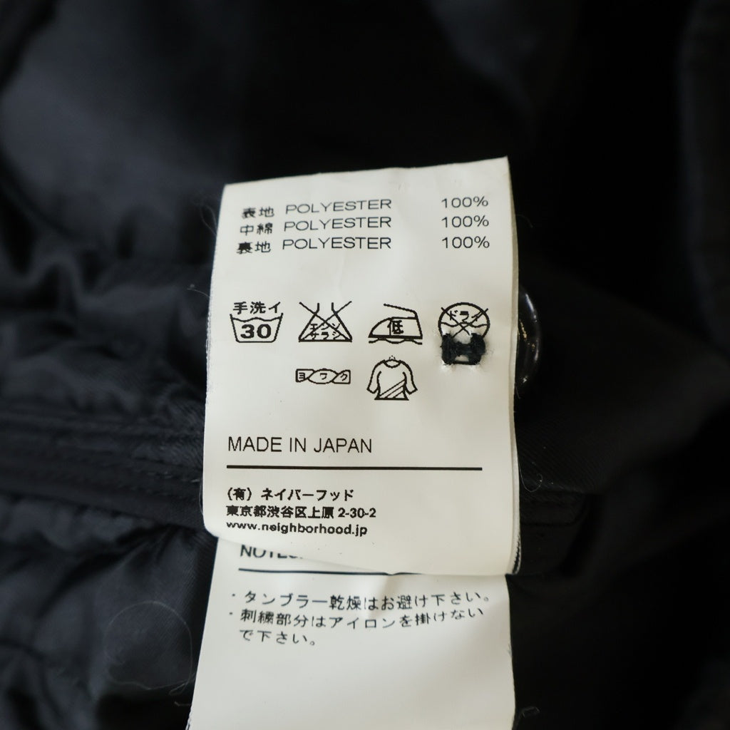 NEIGHBORHOOD(ネイバーフッド) キルティング ロゴワッペン パファーベスト ジャケット ブラック