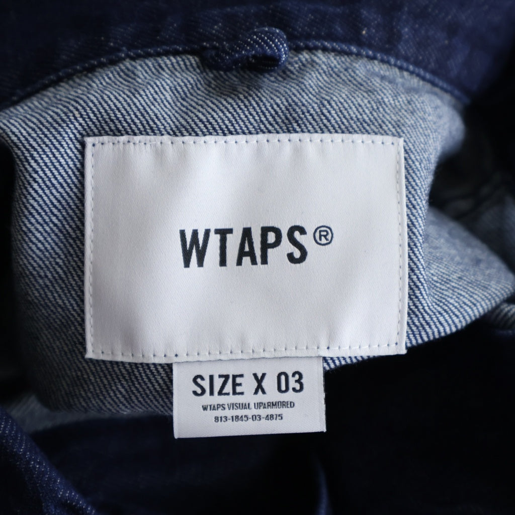WTAPS(ダブルタップス) 23SS CBW/LS/COTTON.DENIM コットン デニム長袖シャツ インディゴ 231BRDT-SHM01