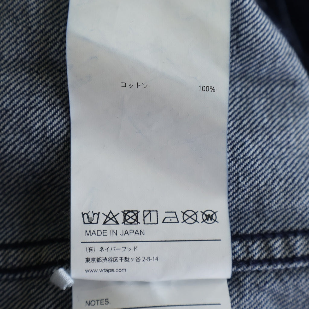 WTAPS(ダブルタップス) 23SS CBW/LS/COTTON.DENIM コットン デニム長袖シャツ インディゴ 231BRDT-SHM01