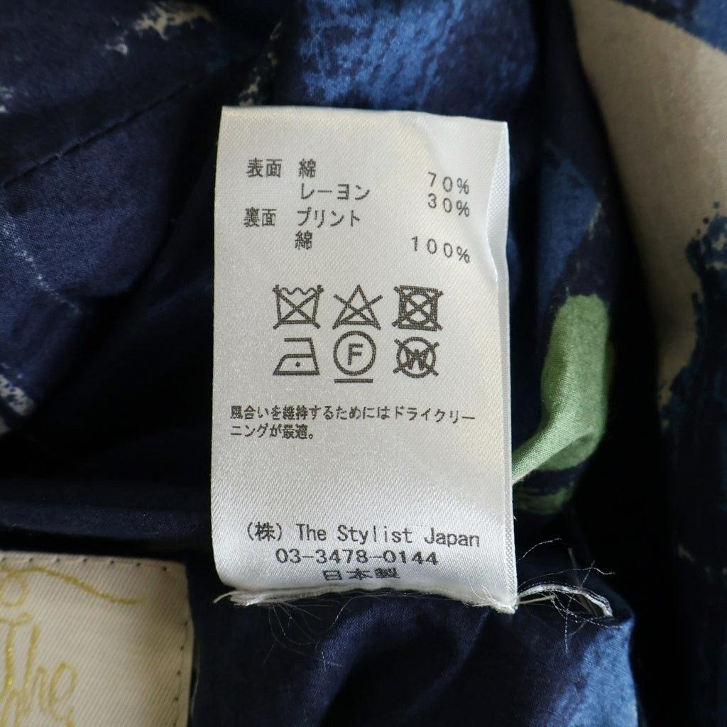 The Stylist Japan(ザ スタイリストジャパン) 21SS D.F Widest VW Jacket ワイデスト リバーシブル サテン スカジャン ジャケット ブルー TSJB-11018
