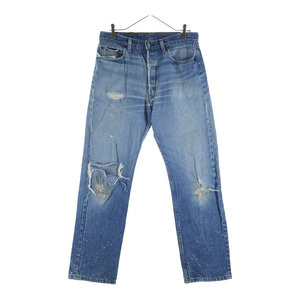 Levi's(リーバイス) 80S VINTAGE 501 ボタン裏653 不均等V ボタンフライ ヴィンテージ デニムパンツ インディゴ 501-0115