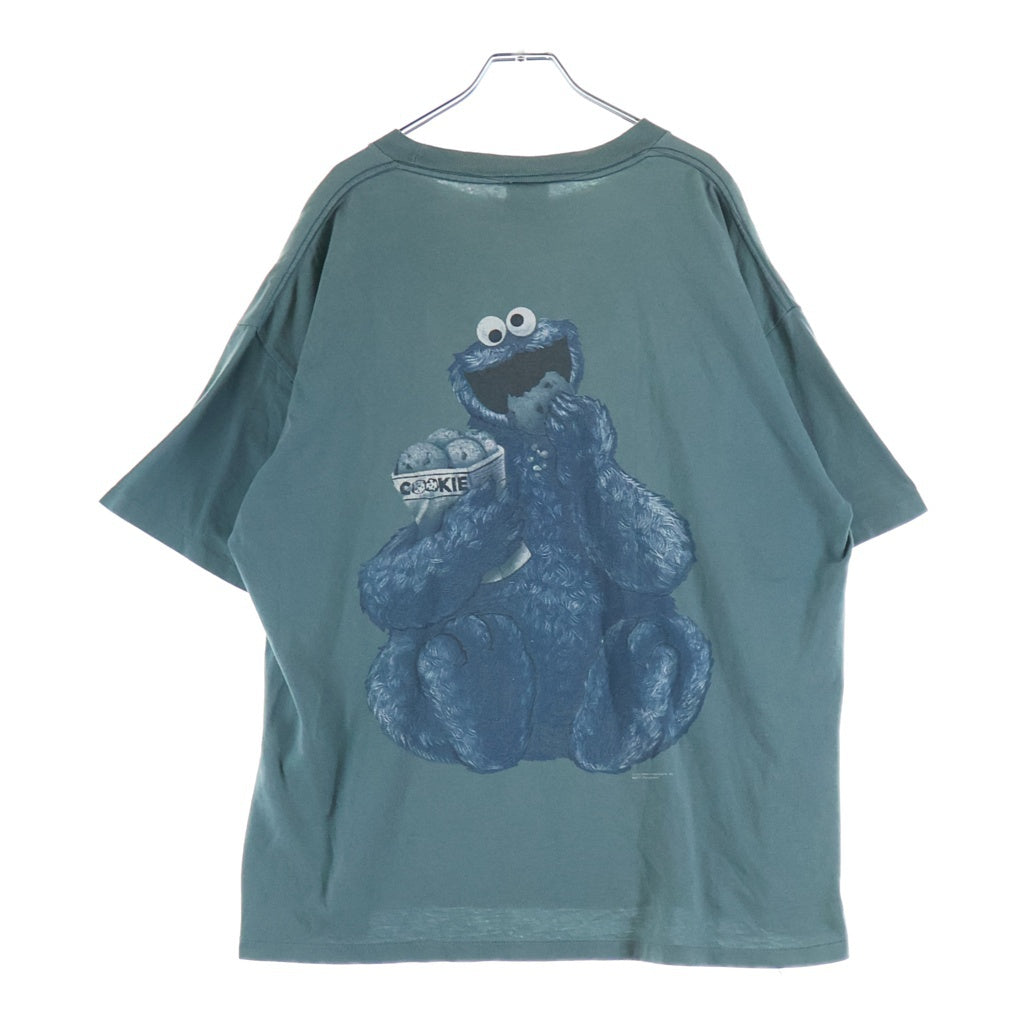 VINTAGE(ヴィンテージ) 90S VINTAGE SESAMI STREET COOKIE MONSTER ヴィンテージ セサミストリート クッキーモンスター パロディロゴ クルーネック半袖Tシャツ カットソー
