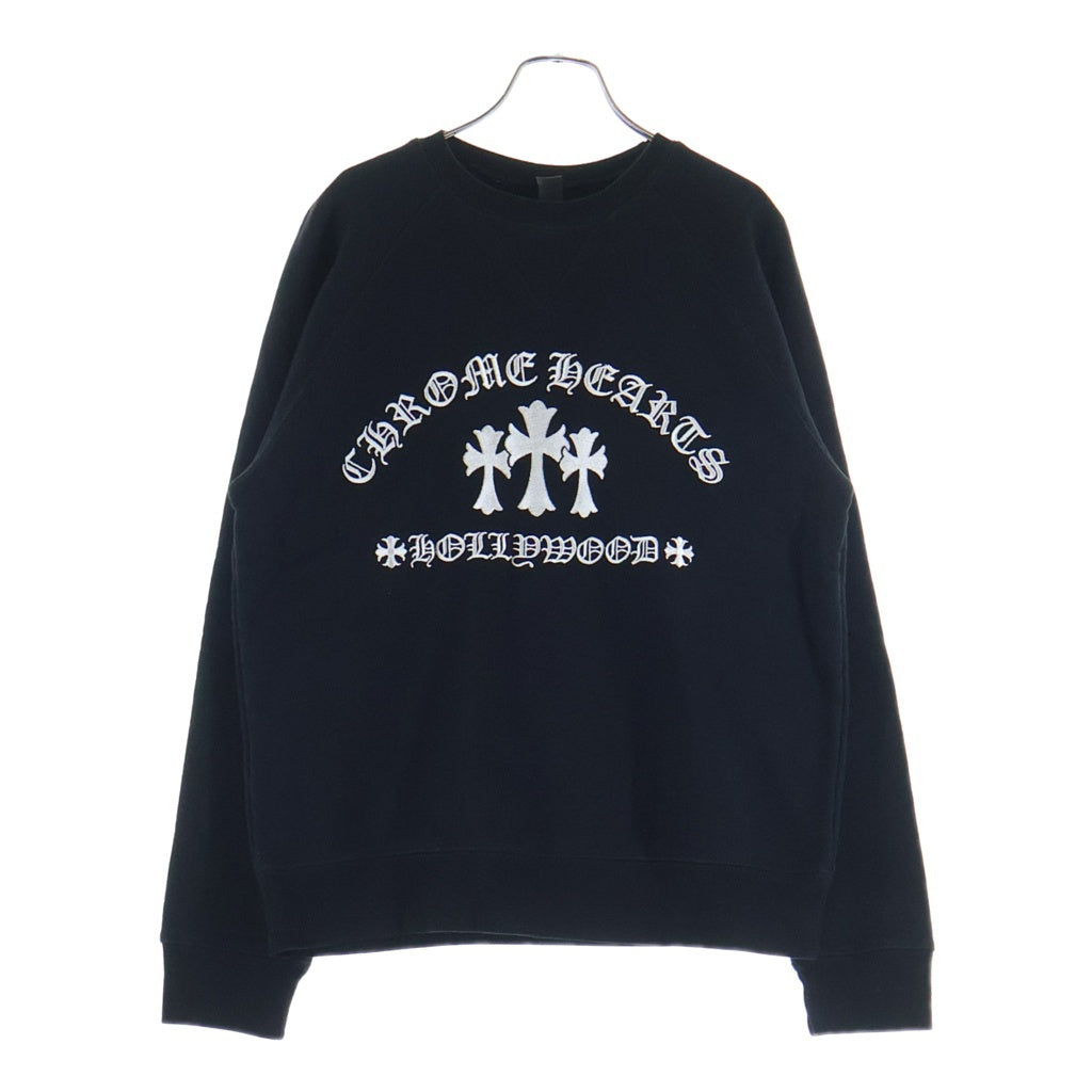 CHROME HEARTS(クロムハーツ) U SAILIN ON CREW セメタリークロスエンブロイダリー クルーネックスウェットシャツ トレーナー ブラック