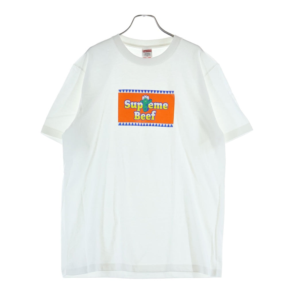 SUPREME(シュプリーム) 25SS Beef Tee ビーフ フロントプリント クルーネック 半袖Tシャツ カットソー ホワイト