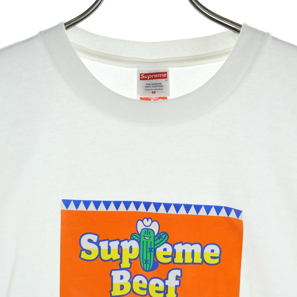 SUPREME(シュプリーム) 25SS Beef Tee ビーフ フロントプリント クルーネック 半袖Tシャツ カットソー ホワイト