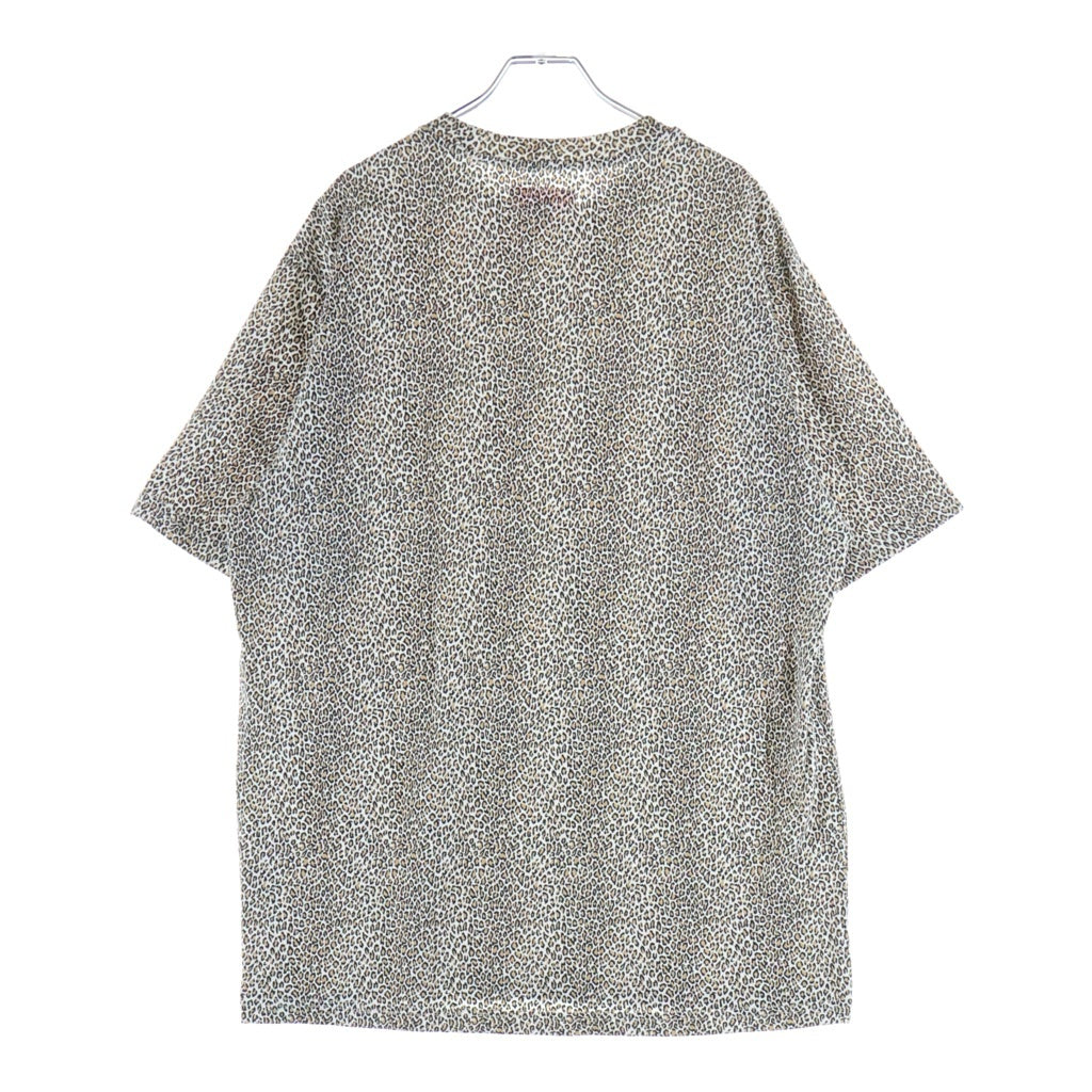 SUPREME(シュプリーム) 25AW Small Box Tee Leopard スモールボックスロゴ レオパード柄 クルーネック 半袖Tシャツ カットソー ホワイト/ブラウン