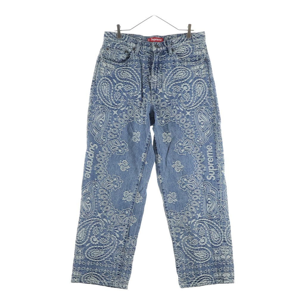 SUPREME(シュプリーム) 25SS Bandana Jacquard Baggy Jean バンダナジャガード バギージーンズ ボタンフライデニムパンツ インディゴ