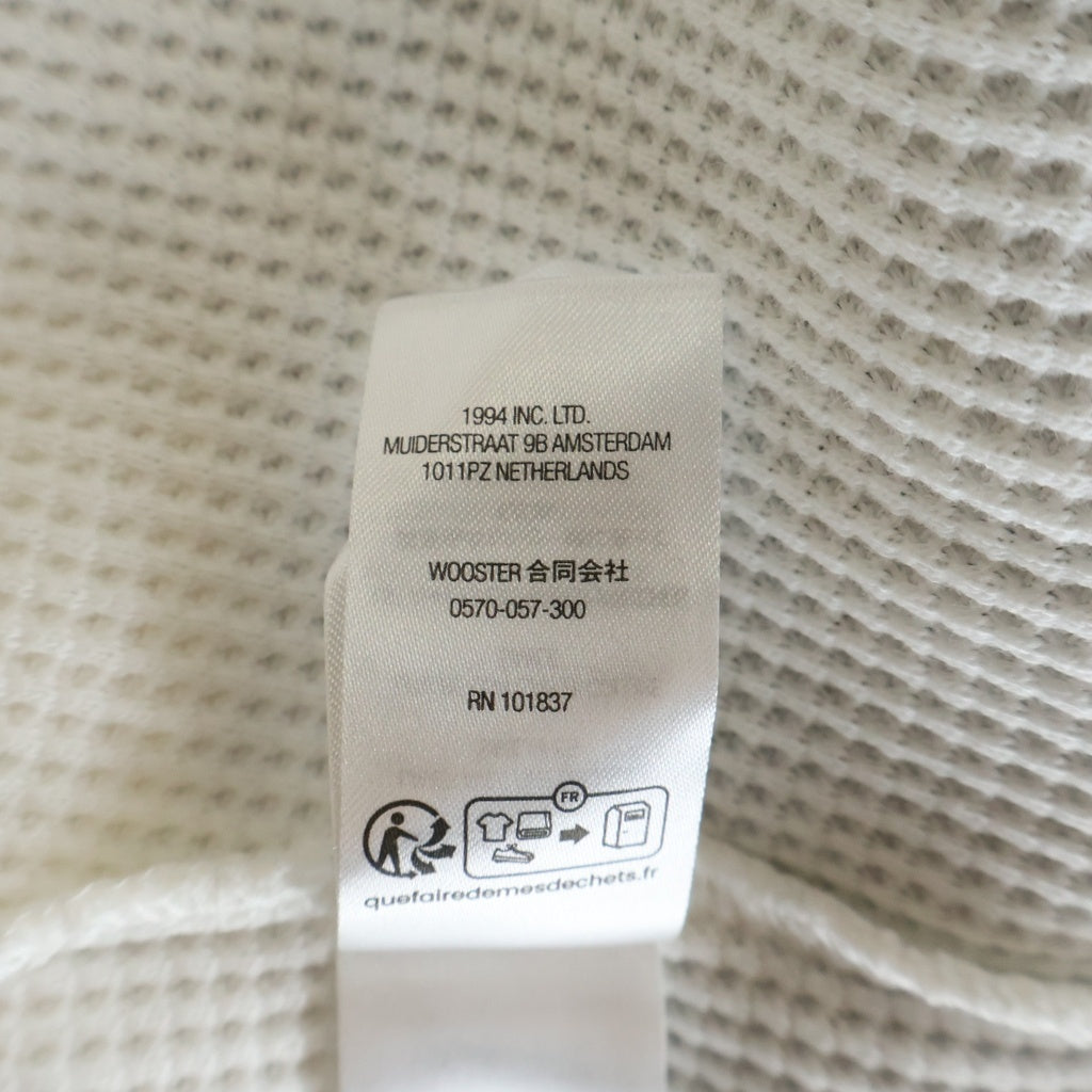 SUPREME(シュプリーム) 25SS ×GOODENOUGH Thermal グッドイナフ フロントプリント ラグラン サーマルカットソー 長袖Tシャツ ブラック/ホワイト