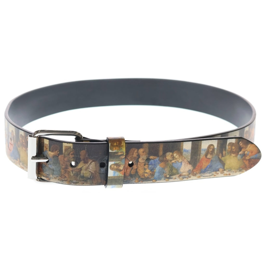 SUPREME(シュプリーム) 25SS Last Supper Leather Belt 最後の晩餐 総柄 レザーベルト マルチカラー