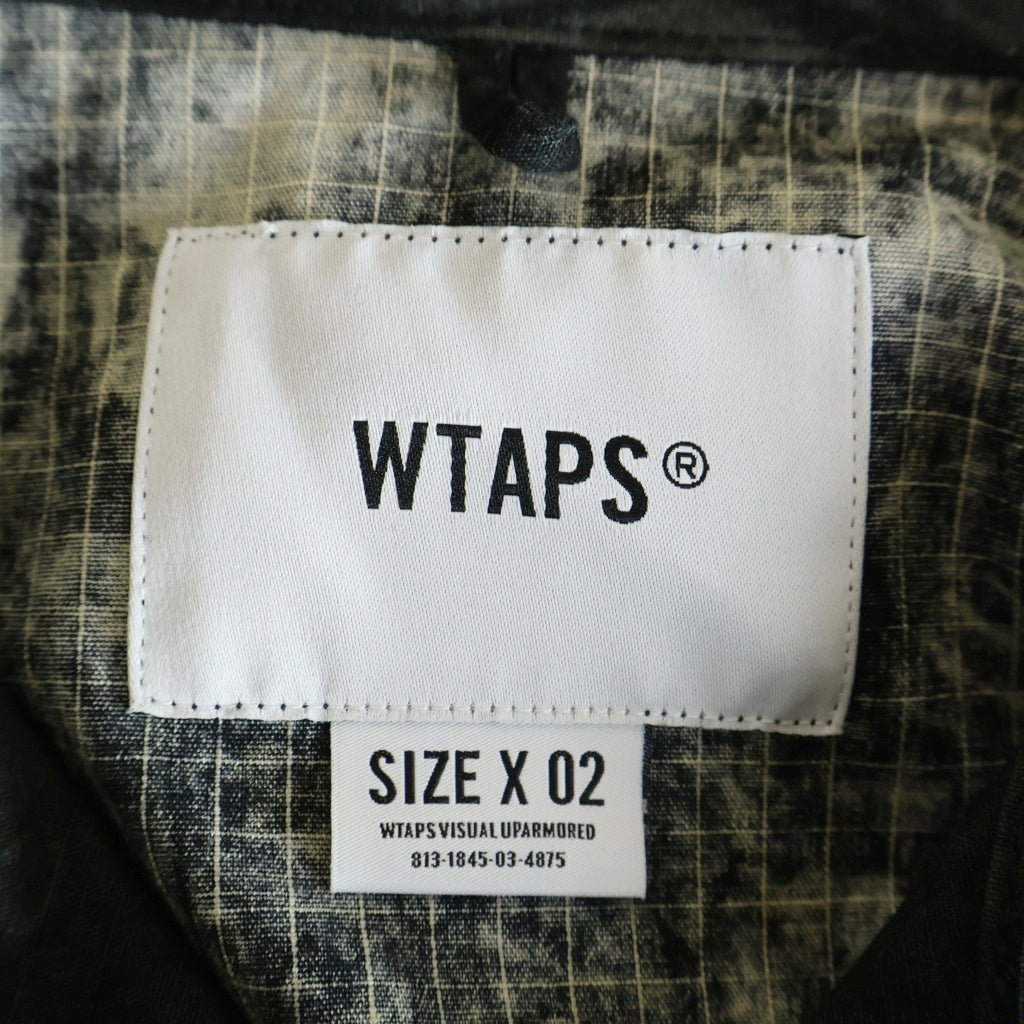 WTAPS(ダブルタップス) 19AW JUNGLE LS SHIRT ジャングル 総柄カモプリント マルチポケット シャツジャケット ブラック 192WVDT-SHM01S