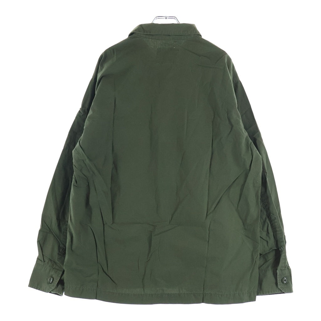 WTAPS(ダブルタップス) 20SS BUDS LS / SHIRT. COTTON. RIPSTOP バッズ ロゴエンブロイダリー フラップポケット ミリタリー長袖シャツ カーキ 201BRDT-SHM02