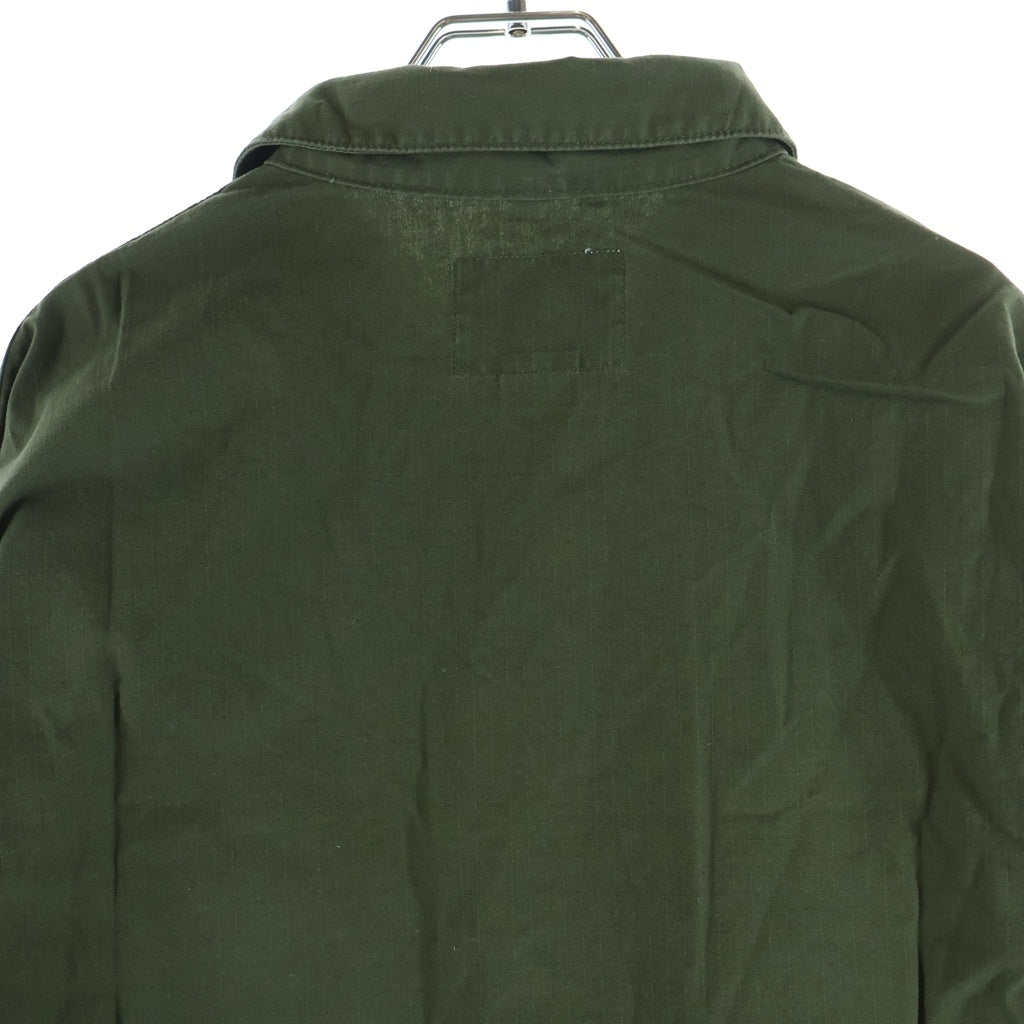 WTAPS(ダブルタップス) 20SS BUDS LS / SHIRT. COTTON. RIPSTOP バッズ ロゴエンブロイダリー フラップポケット ミリタリー長袖シャツ カーキ 201BRDT-SHM02