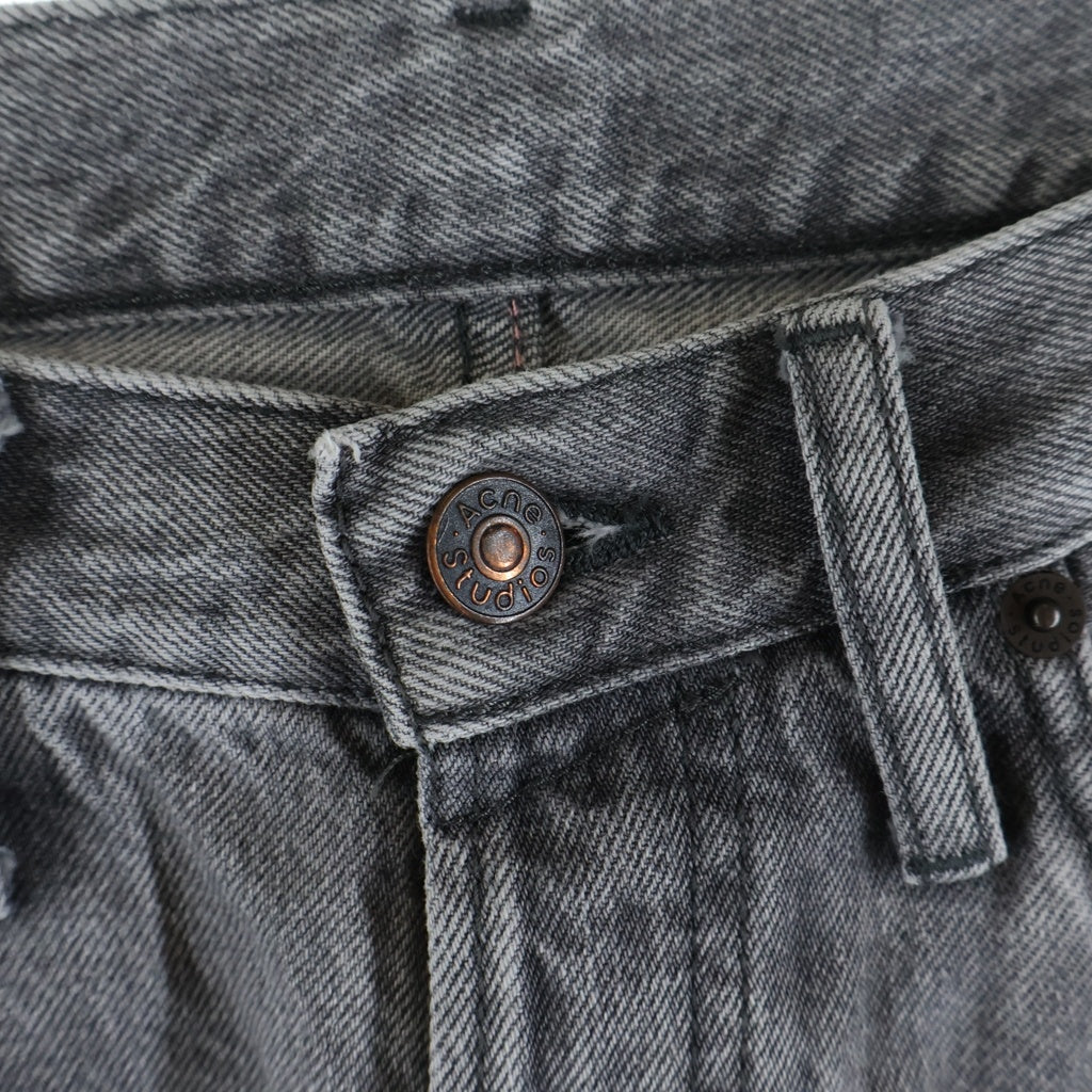 Acne Studios(アクネ ストゥディオズ) 2003 WORN GREY ルーズフィット ボタンフライ ジーンズ デニム グレー B00237-