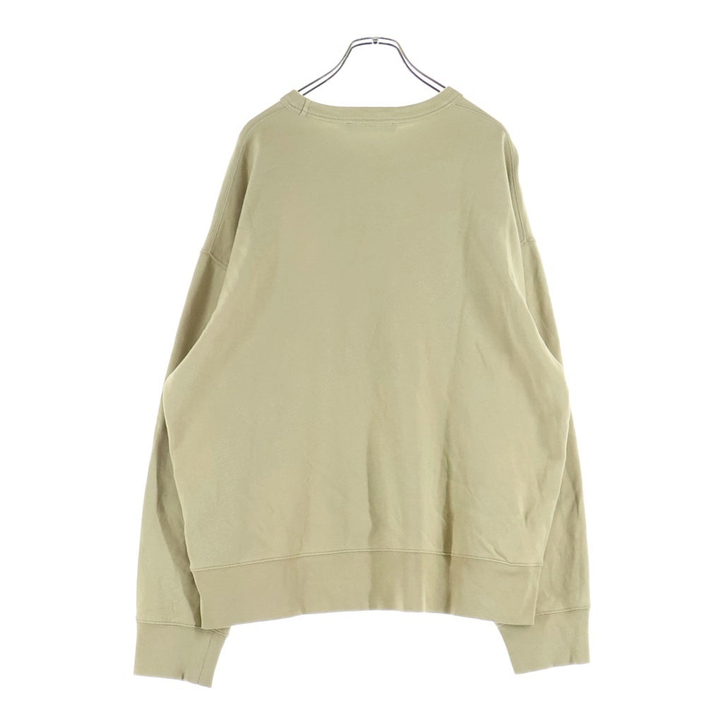 Acne Studios(アクネ ストゥディオズ) フェイスパッチ コットン クルーネック スウェット ベージュ FA-UX-SWEA000077 CI0072-