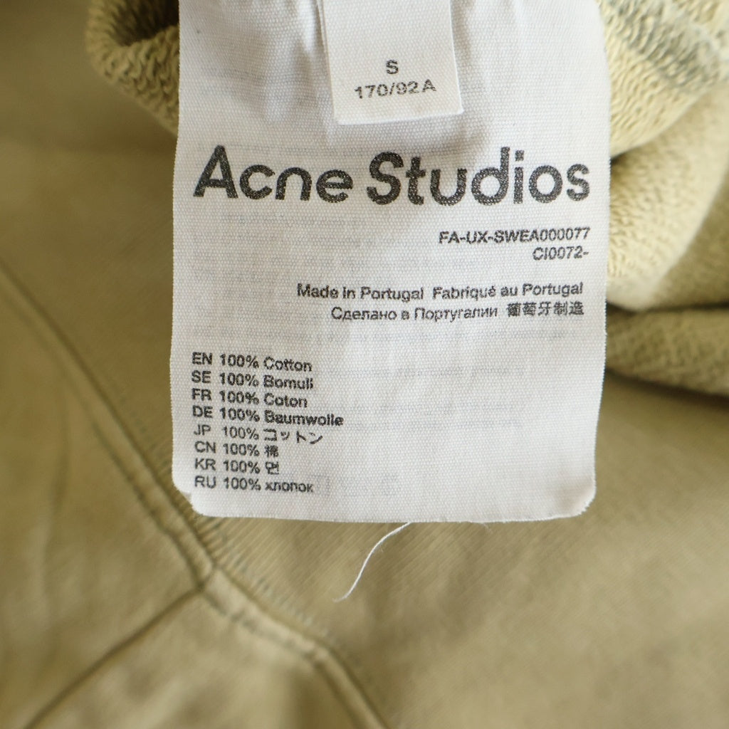 Acne Studios(アクネ ストゥディオズ) フェイスパッチ コットン クルーネック スウェット ベージュ FA-UX-SWEA000077 CI0072-