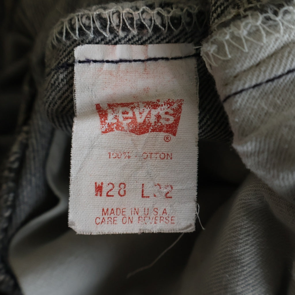 Levi's(リーバイス) 90S VINTAGE 501 ボタン裏653 先染め ボタンフライ ヴィンテージデニムパンツ ブラック 501-0658